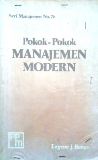 Pokok-Pokok MANAJEMEN MODERN