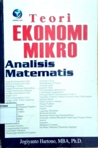 Teori EKONOMI MIKRO Analisis Matrmatis